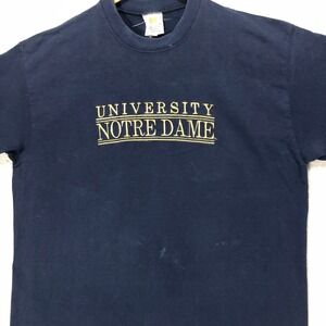 Notre Dame University‎ T-Shirt Embroidered Collegiate Graphic Tee Size XL
